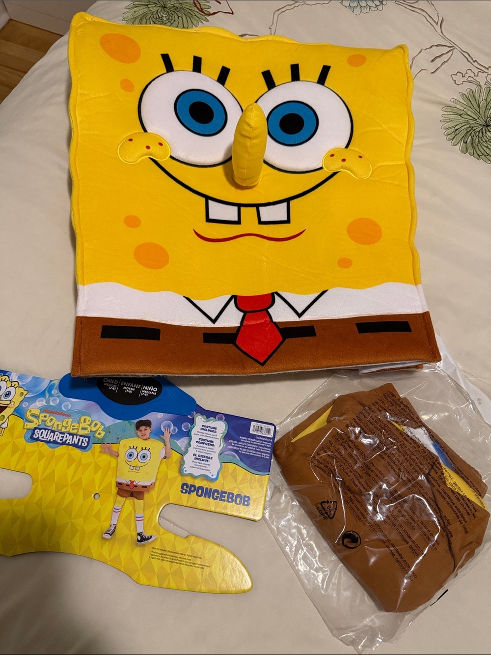 SpongeBob SquarePants Yellow Plush Costume Medium 7-8
